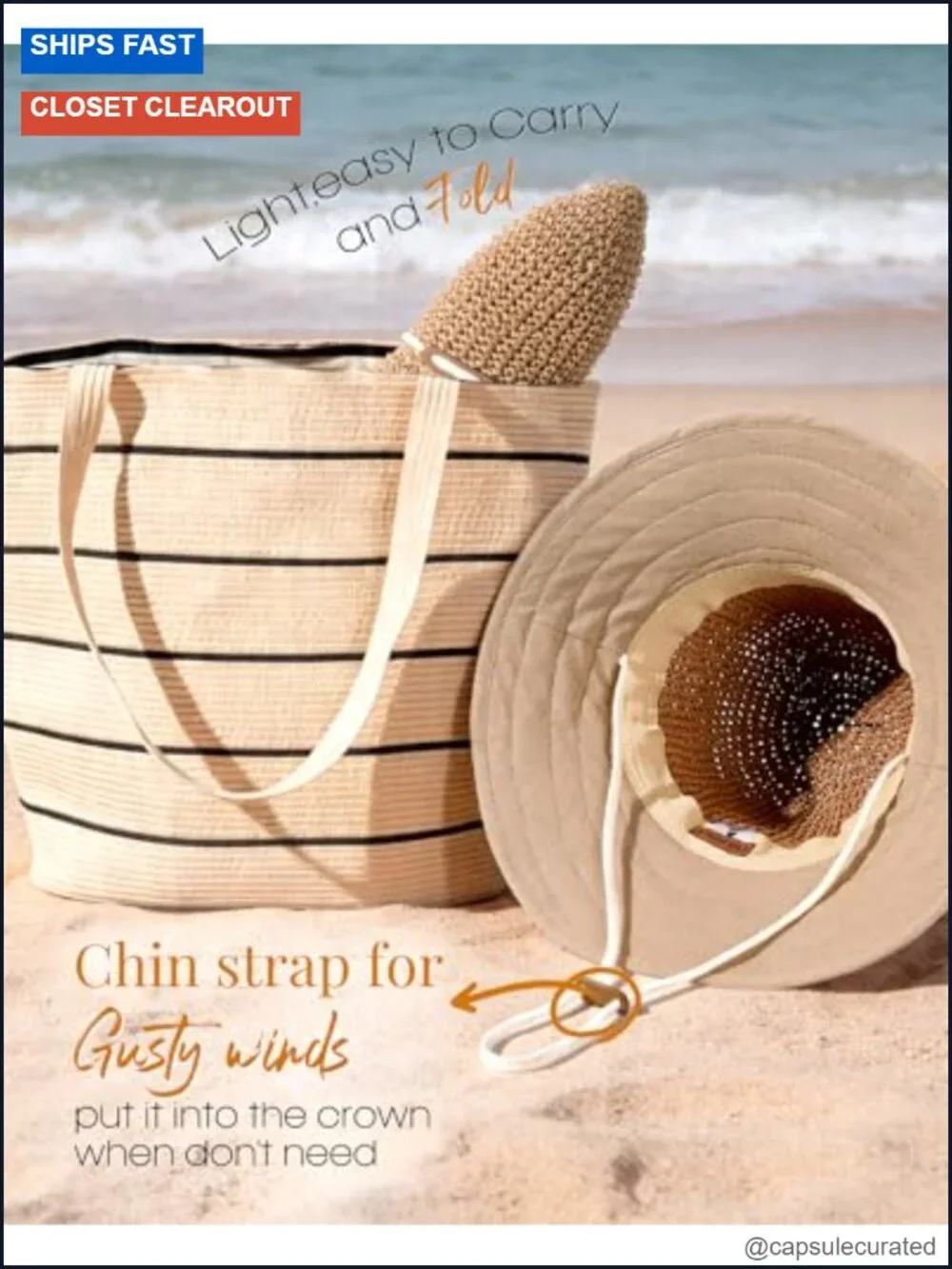 Women's Wide Brim Straw Sun Hat Packable Beach Bucket Hat UPF 50